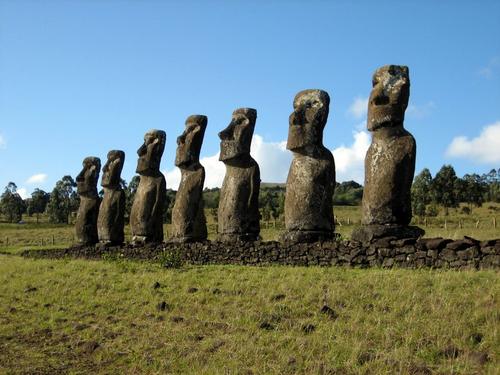 Moai na Ilha de Páscoa.