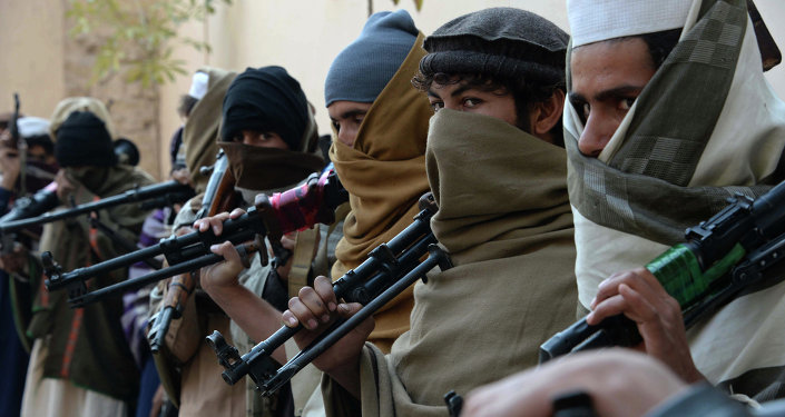 Combatentes talibãs afegãos.  Foto de arquivo