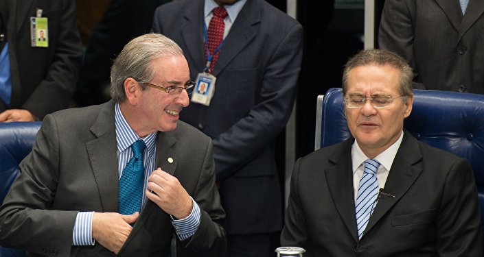 Eduardo Cunha, presidente da Câmara dos Deputados, e Renan Calheiros, presidente do Senado.