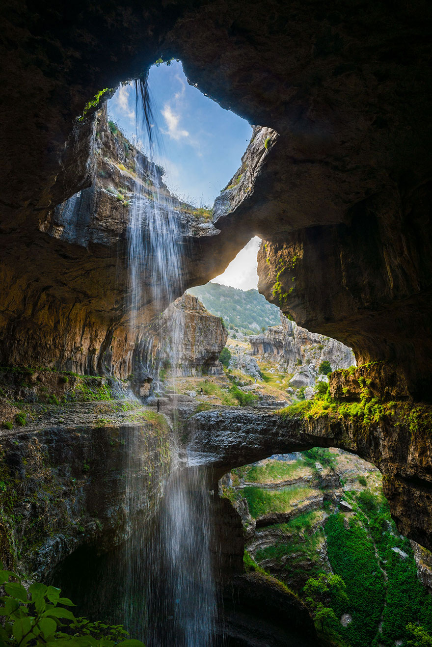 três pontes-cave-baatara-garganta-cachoeira-líbano-3