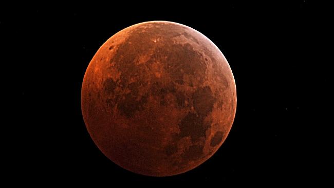 Blood orange ... the moon during the peak of a total eclipse.