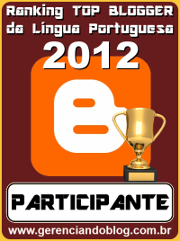 Ranking Top Blogger da Língua Portuguesa 2012 - Participante