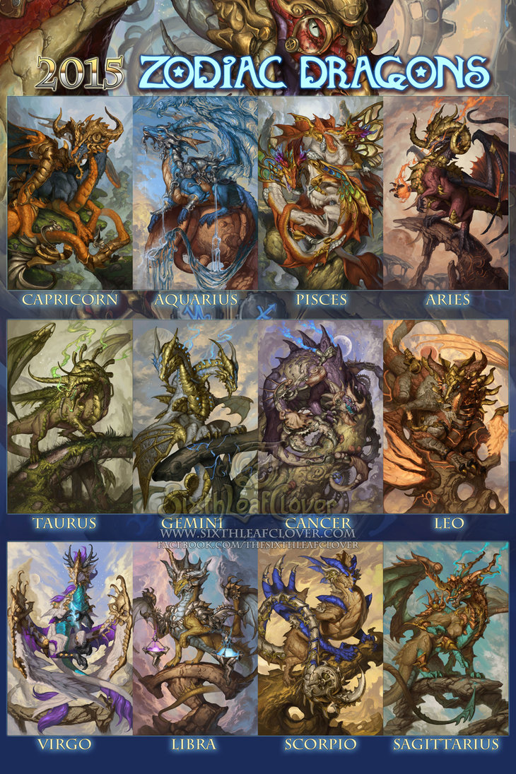 2015 Zodiac Dragons by The-SixthLeafClover