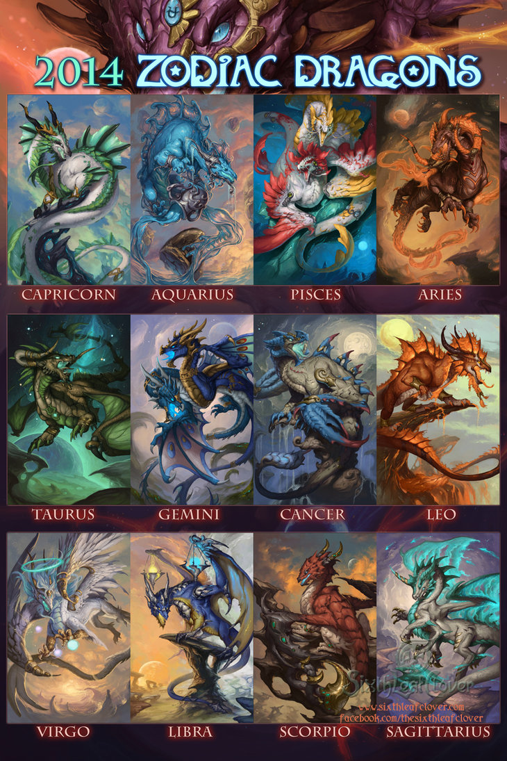 The 2014 Zodiac Dragons by The-SixthLeafClover