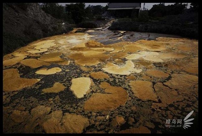 Industrial discharge in the Yangtze River in China.